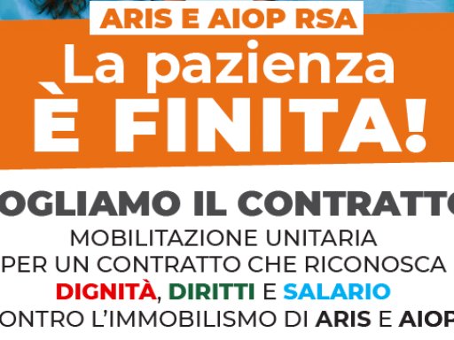 CCNL Sanità Privata Aris Aiop Rsa: la pazienza è FINITA