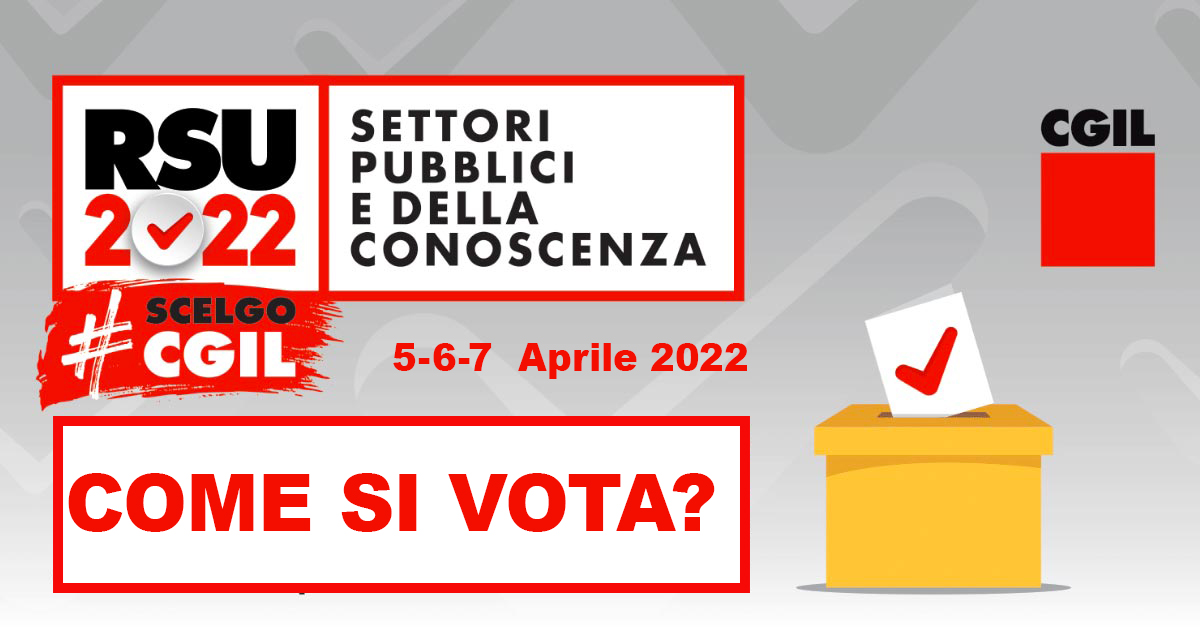 Elezioni RSU 2022: come si vota?