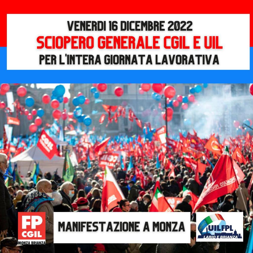 LOMBARDIA: SERVIZI PUBBLICI IN SCIOPERO IL 16 DICEMBRE PER L’INTERA GIORNATA