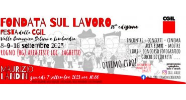 “Fondata sul Lavoro” 2023, decima edizione, all’Area Feste di Rogno