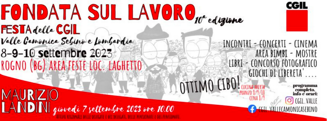 “Fondata sul Lavoro” 2023, decima edizione, all’Area Feste di Rogno