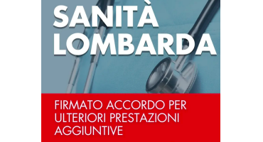Sanità lombarda / Firmato accordo per ulteriori prestazioni aggiuntive per il personale