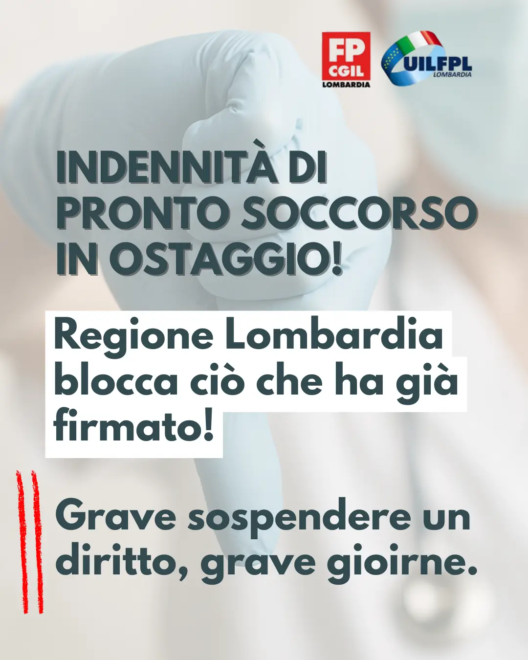 Pronto Soccorso: indennità in ostaggio della politica