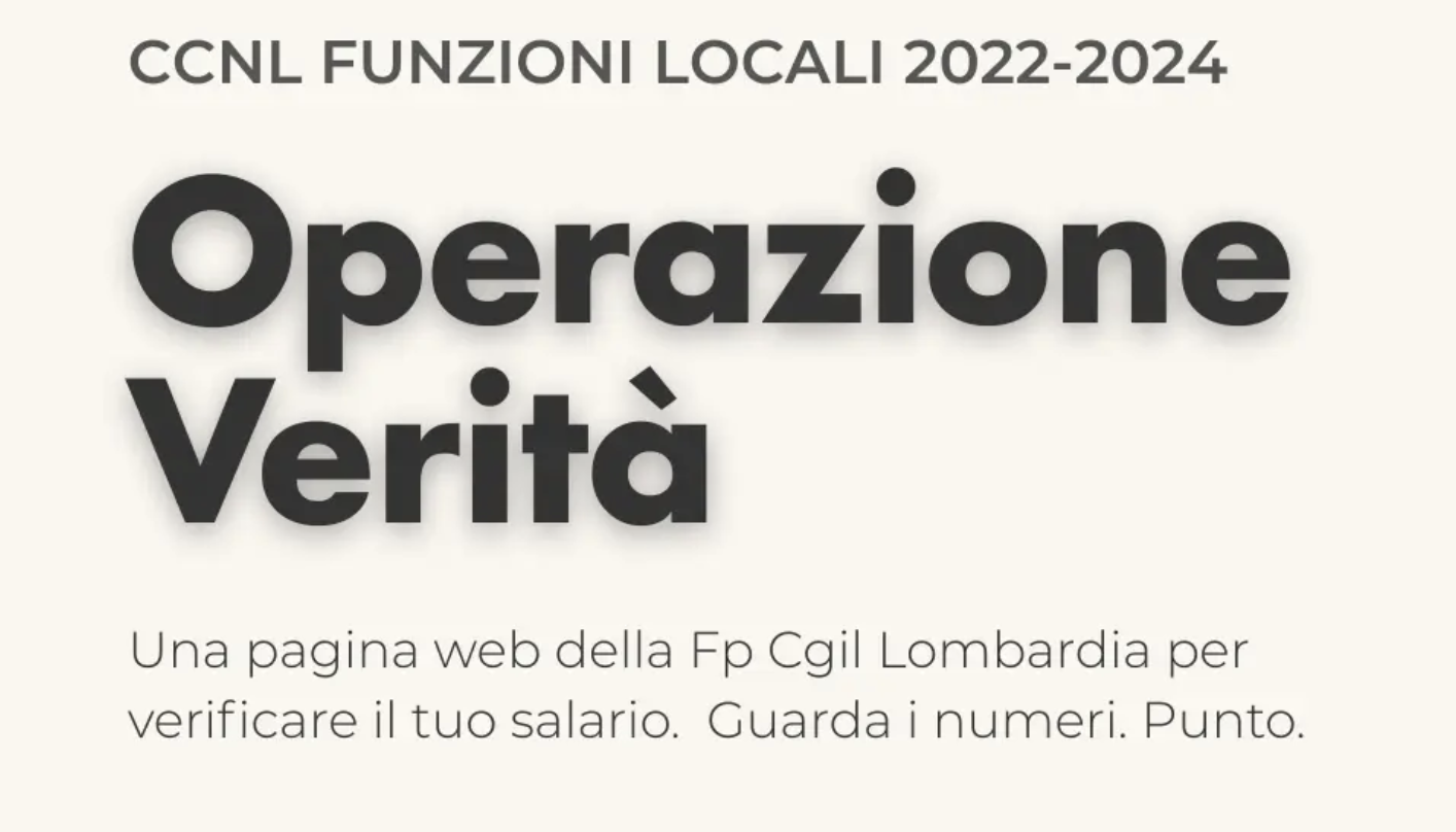 Funzioni Locali - “Operazione Verità” - Una pagina web per scoprire che fine ha fatto l’aumento del Ccnl