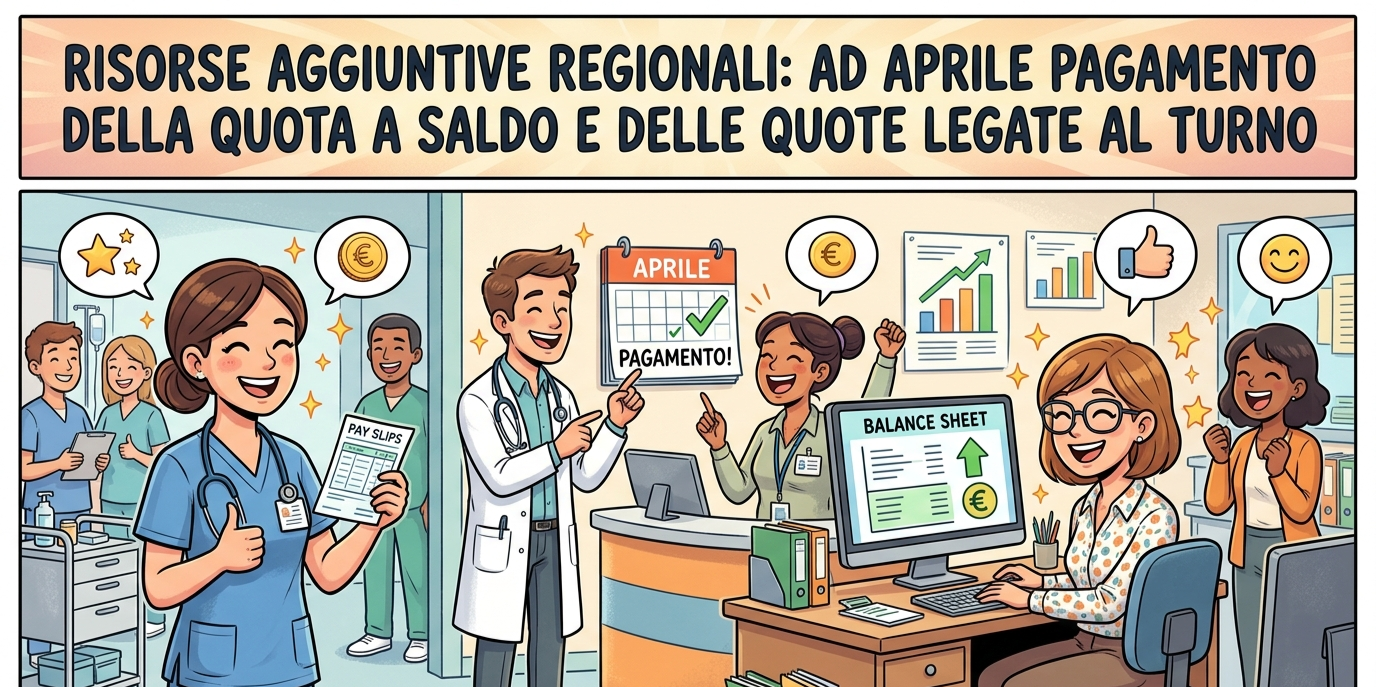 Pagamento saldo Risorse Aggiuntive Regionali 2025 personale del Comparto e della Dirigenza