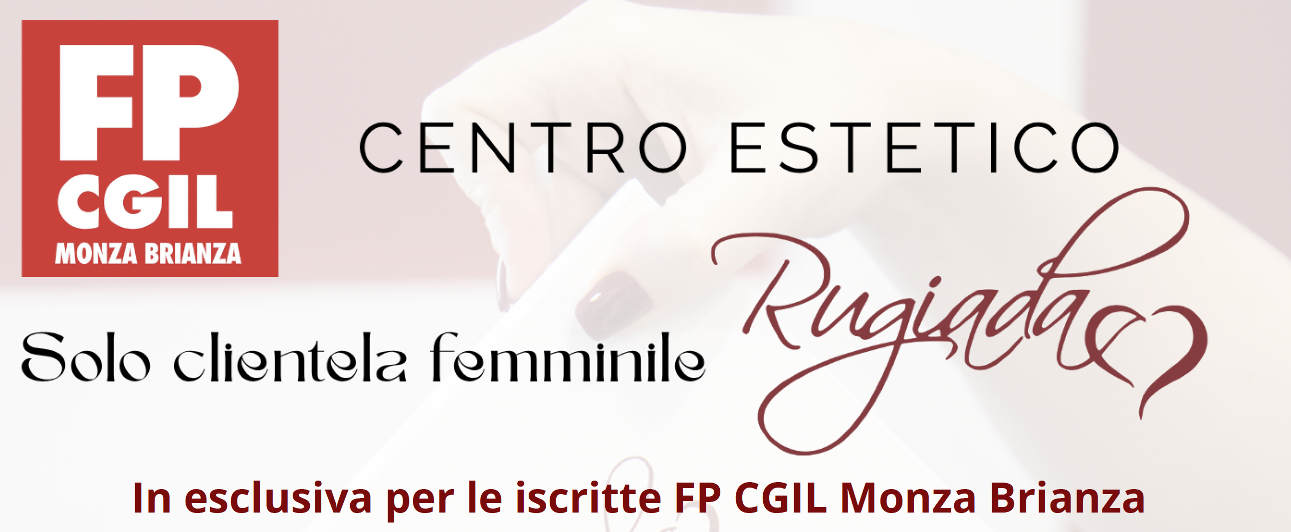 Nuova convenzione Centro Estetico Rugiada