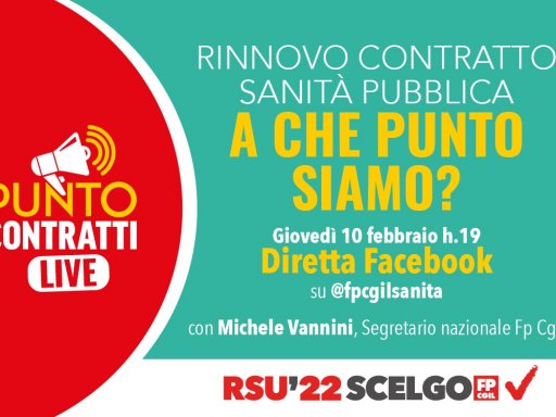 Sanità, 10 febbraio Punto Contratti Live su trattativa rinnovo contratto