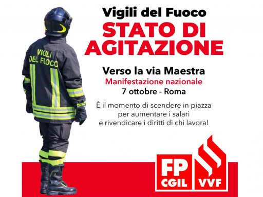 Pa: Fp Cgil Vvf, dichiarato stato di agitazione della categoria