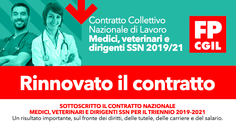 Sanità: Fp Cgil, sottoscritto Contratto 2019/2021 medici, veterinari e dirigenti sanitari