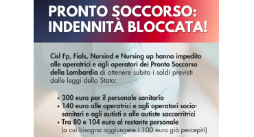 Pronto Soccorso: indennità bloccata!