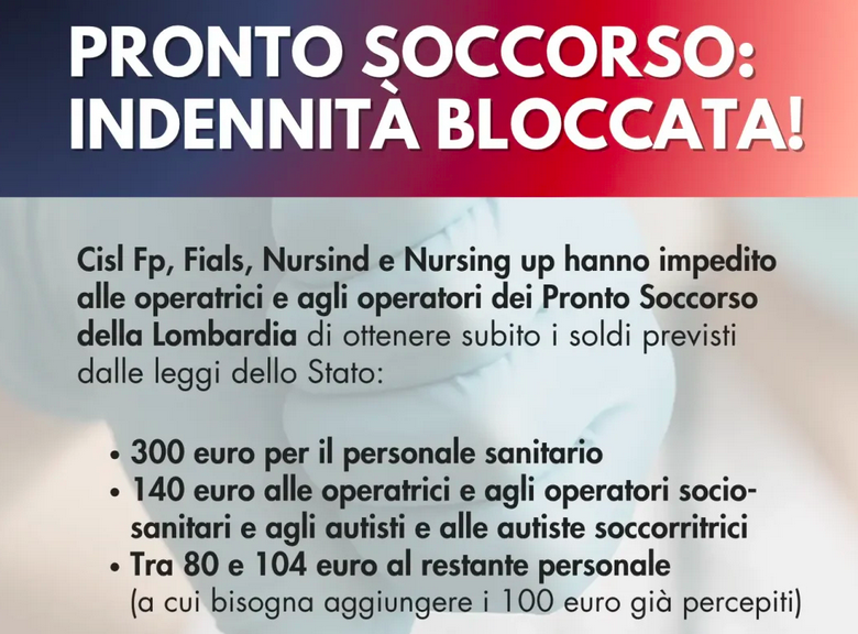 Pronto Soccorso: indennità bloccata!