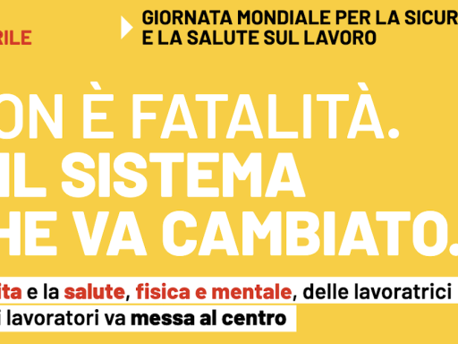 28 aprile, giornata mondiale per la sicurezza e la salute sul lavoro