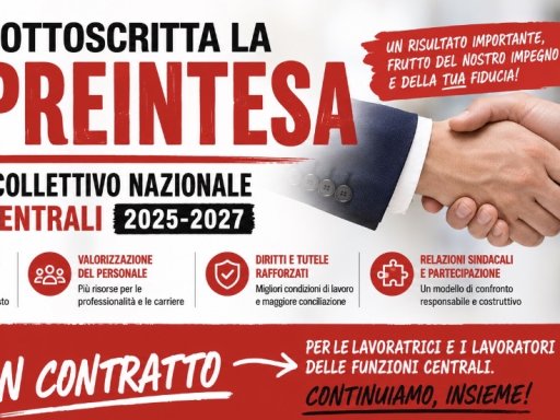 P.a.: Fp Cgil, “lottato per importanti innovazioni, sottoscriviamo preintesa Ccnl funzioni centrali”