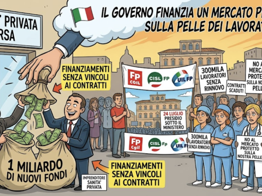 Sanità privata e RSA. Fp Cgil, Cisl Fp e Uil Fp: Un miliardo di nuovi fondi senza vincoli ai contratti. Il governo finanzia un mercato protetto sulla pelle di 300mila lavoratori