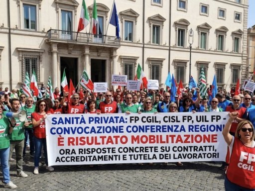 Sanità Privata. FP CGIL, CISL FP, UIL FP: La convocazione della Conferenza delle Regioni è risultato della mobilitazione