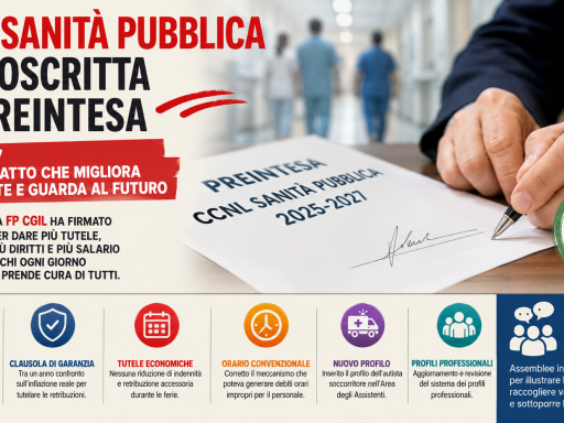 Ccnl Sanità pubblica: Fp Cgil, “sì a preintesa, aumenti salariali superano inflazione”