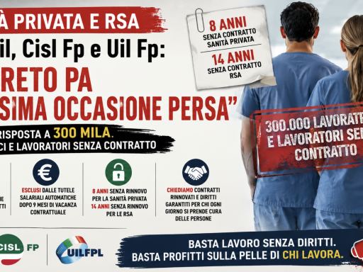 Sanità privata e RSA. Fp Cgil, Cisl Fp e Uil Fp: “Decreto PA ennesima occasione persa