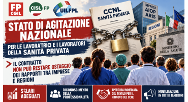 Sanità Privata. FP CGIL, CISL FP, UIL FP: “Stato di agitazione nazionale"