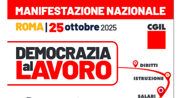 Democrazia al Lavoro: Cgil, 25 ottobre manifestazione nazionale a Roma Democrazia al Lavoro: Cgil, 25 ottobre manifestazione nazionale a Roma