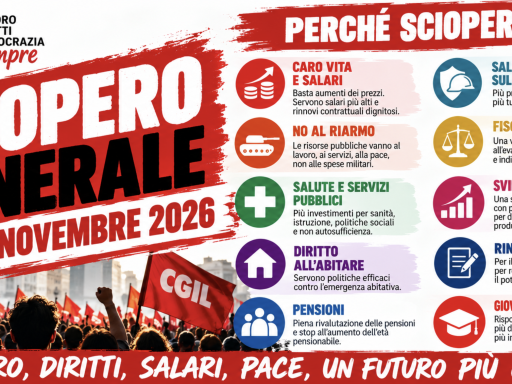 Proclamazione sciopero generale per il giorno 20 novembre 2026